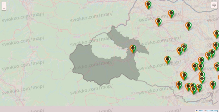 埼玉県のタリーズの店舗地図