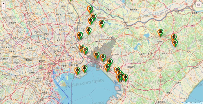 千葉県のタリーズの店舗地図