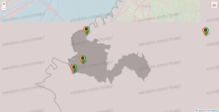 千葉県のタリーズの店舗地図