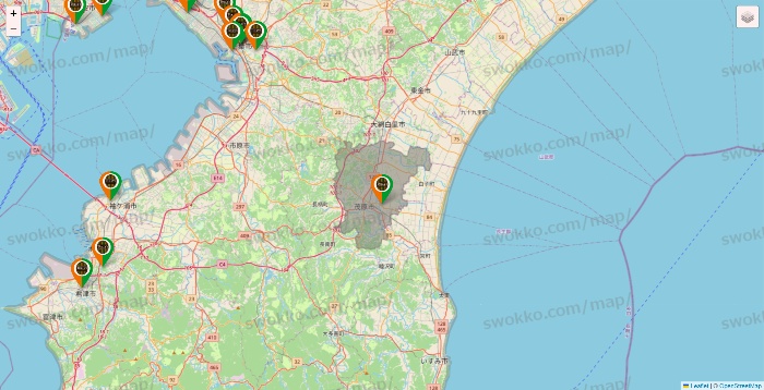 千葉県のタリーズの店舗地図