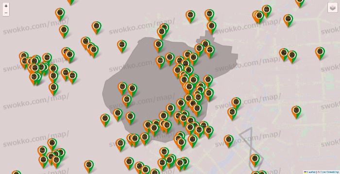 東京都のタリーズの店舗地図