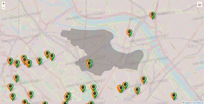 東京都のタリーズの店舗地図