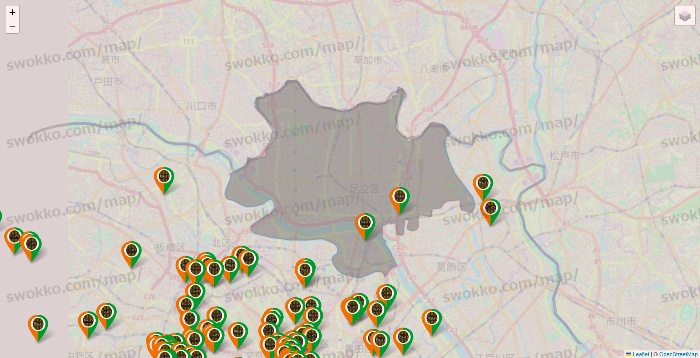 東京都のタリーズの店舗地図