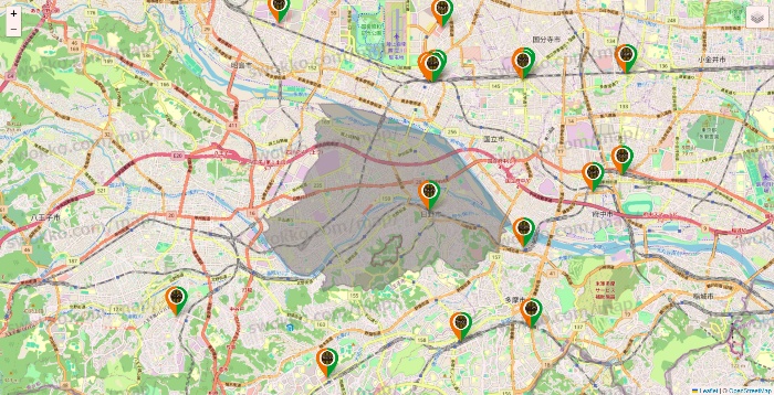 東京都のタリーズの店舗地図