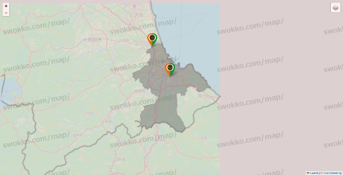 青森県のタリーズの店舗地図