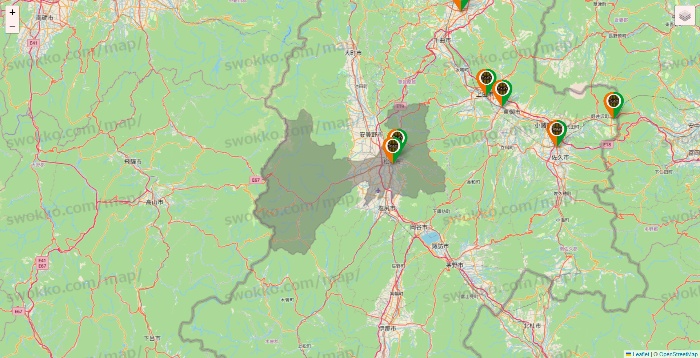 長野県のタリーズの店舗地図