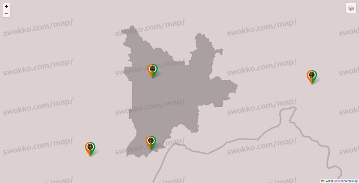 岐阜県のタリーズの店舗地図