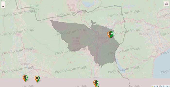 静岡県のタリーズの店舗地図