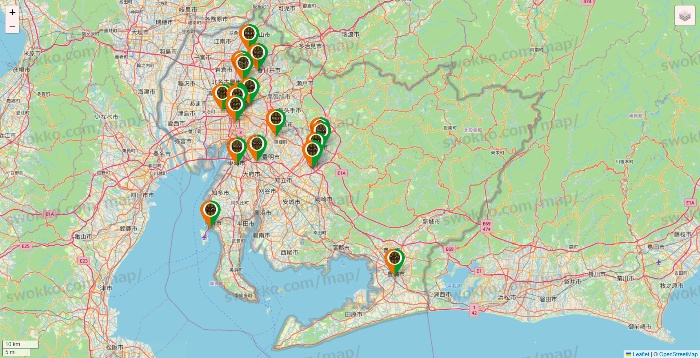 愛知県のタリーズの店舗地図