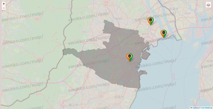 三重県のタリーズの店舗地図
