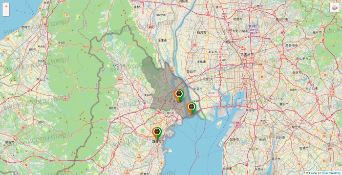 三重県のタリーズの店舗地図