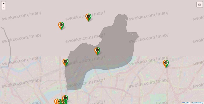 大阪府のタリーズの店舗地図