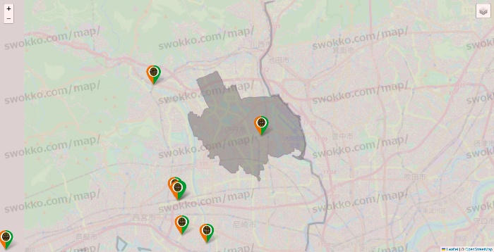 兵庫県のタリーズの店舗地図