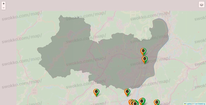 広島県のタリーズの店舗地図