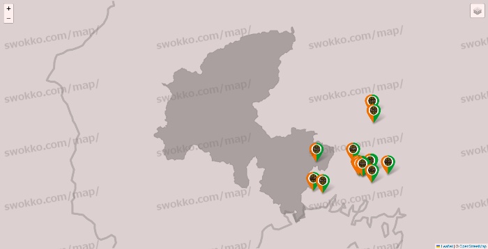 広島県のタリーズの店舗地図