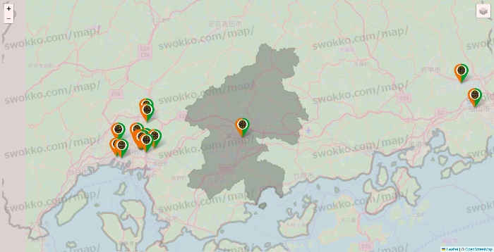 広島県のタリーズの店舗地図