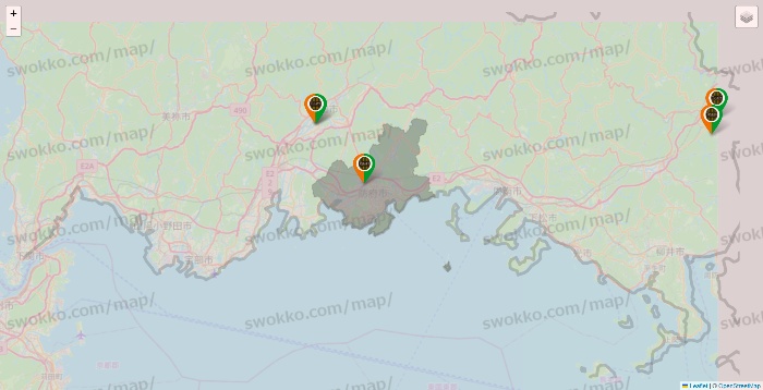 山口県のタリーズの店舗地図