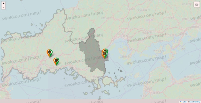 山口県のタリーズの店舗地図