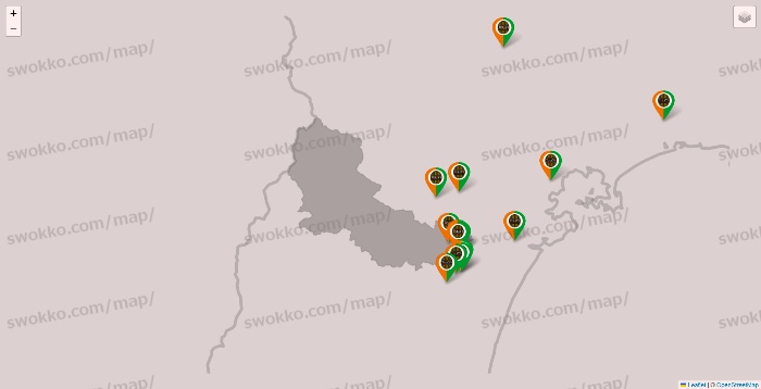 宮城県のタリーズの店舗地図