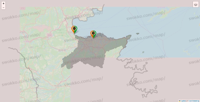 大分県のタリーズの店舗地図