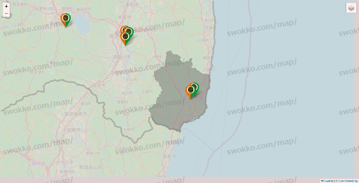 福島県のタリーズの店舗地図