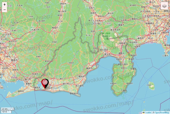静岡県の魚べいの店舗地図