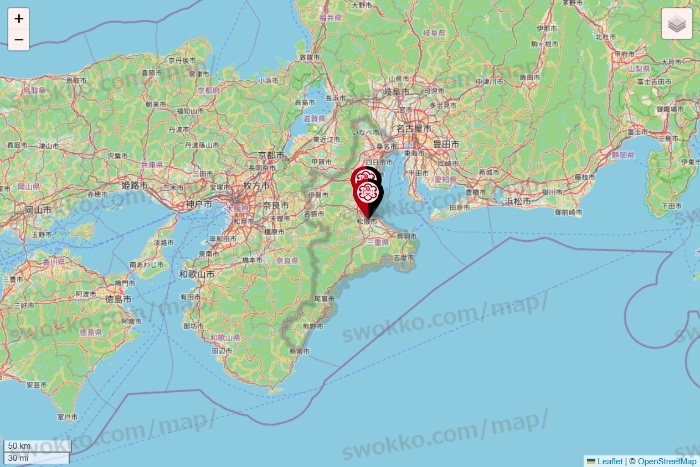 三重県の魚べいの店舗地図