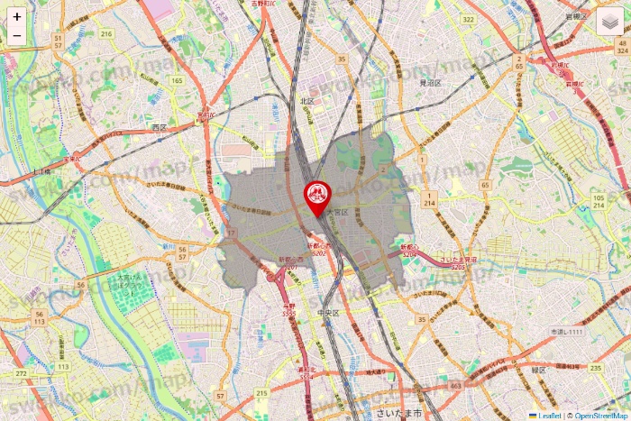 埼玉県の歌広場の店舗地図