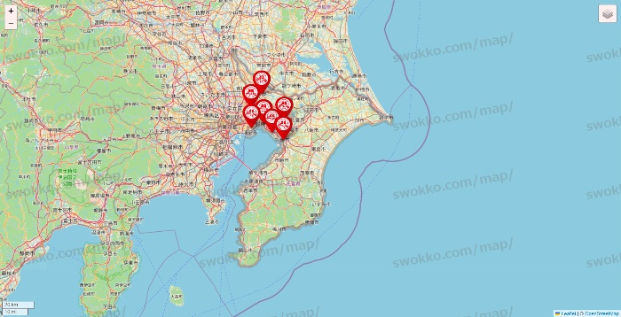 千葉県の歌広場の店舗地図