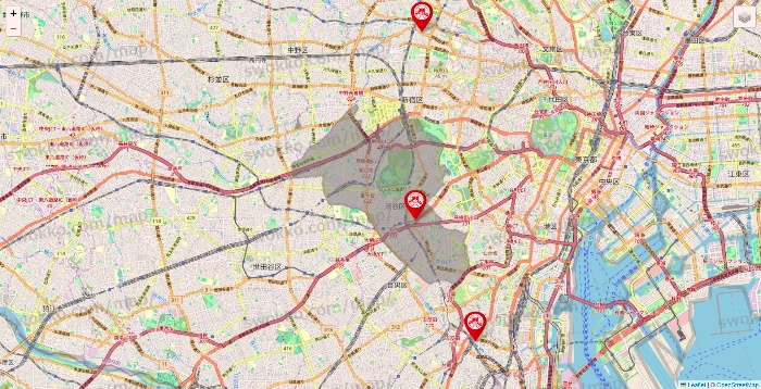 東京都の歌広場の店舗地図