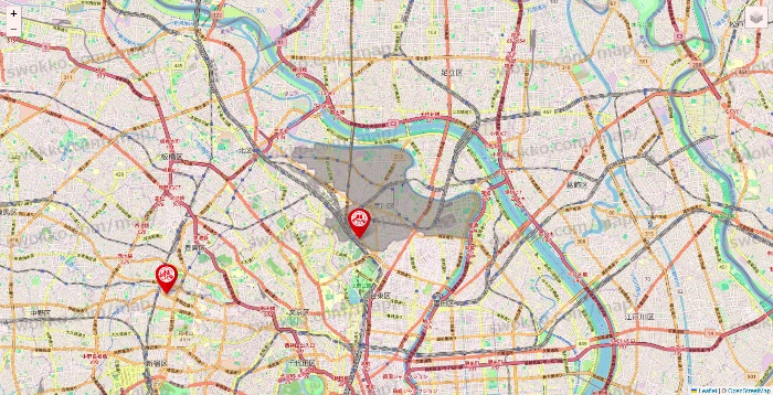 東京都の歌広場の店舗地図