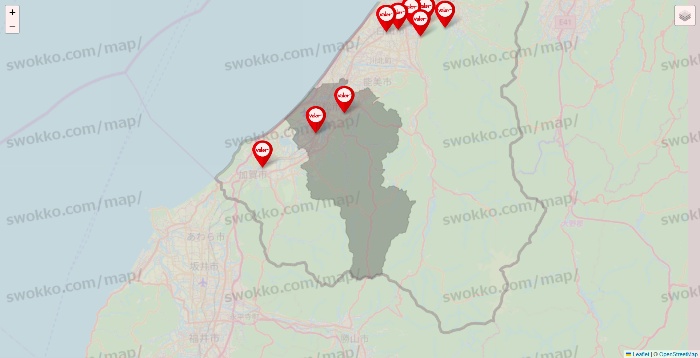 石川県のバロー（valor）の店舗地図