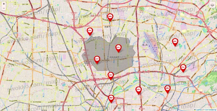 愛知県のバロー（valor）の店舗地図