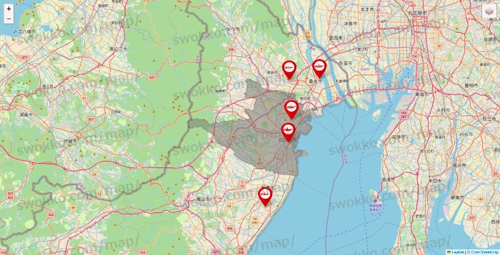 三重県のバロー（valor）の店舗地図