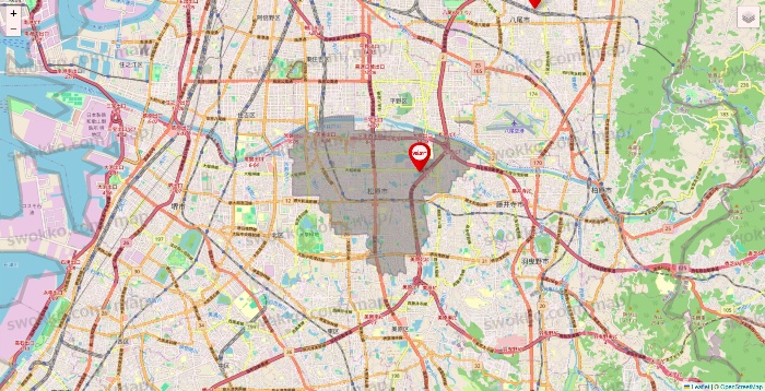 大阪府のバロー（valor）の店舗地図