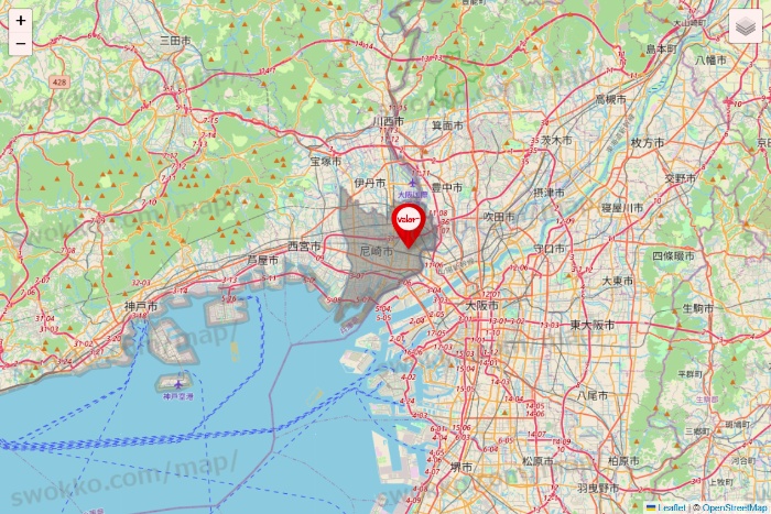 兵庫県のバロー（valor）の店舗地図