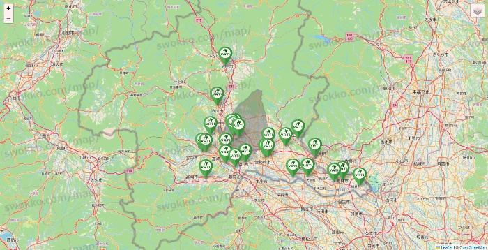 群馬県のヴァティー（VATI）の施設地図