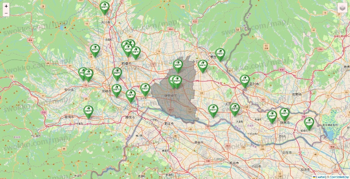 群馬県のヴァティー（VATI）の施設地図