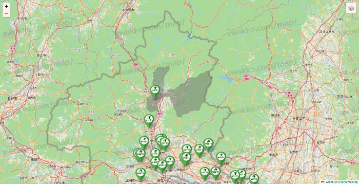 群馬県のヴァティー（VATI）の施設地図