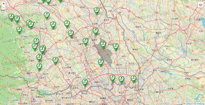 埼玉県のヴァティー（VATI）の施設地図