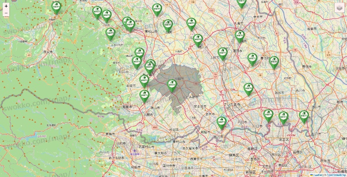 埼玉県のヴァティー（VATI）の施設地図