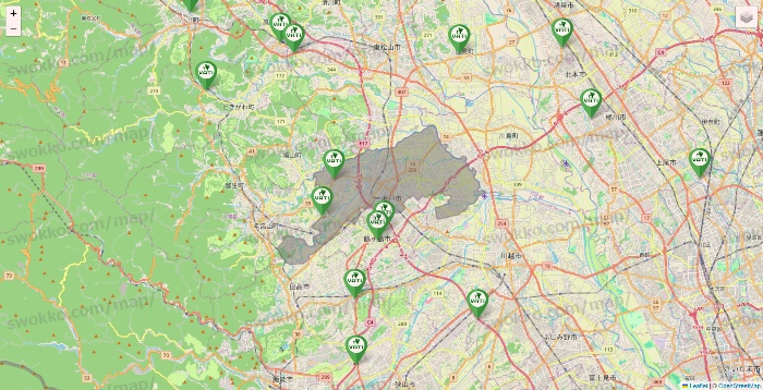 埼玉県のヴァティー（VATI）の施設地図