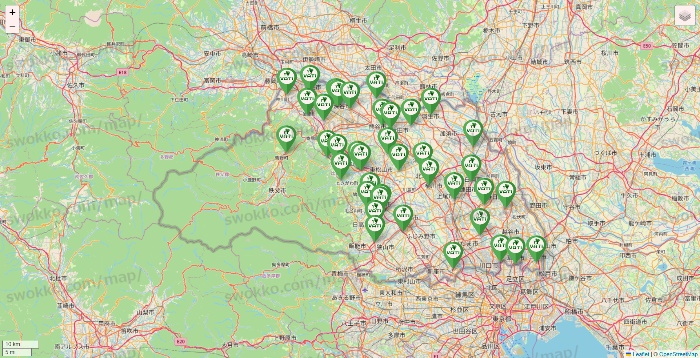 埼玉県のヴァティー（VATI）の店舗地図