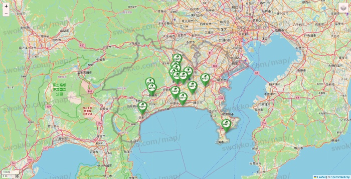 神奈川県のヴァティー（VATI）の店舗地図