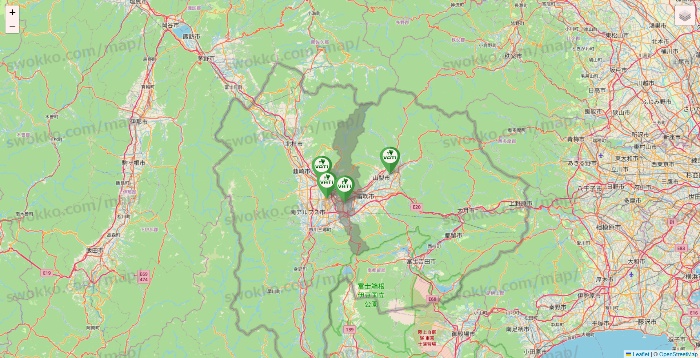 山梨県のヴァティー（VATI）の施設地図
