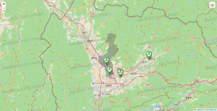 山梨県のヴァティー（VATI）の施設地図