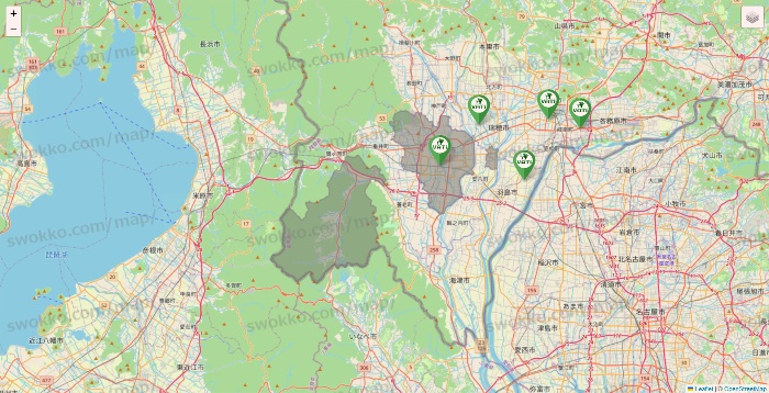 岐阜県のヴァティー（VATI）の施設地図