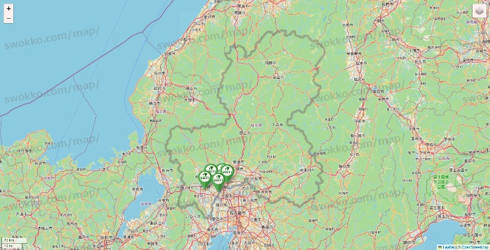 岐阜県のヴァティー（VATI）の施設地図