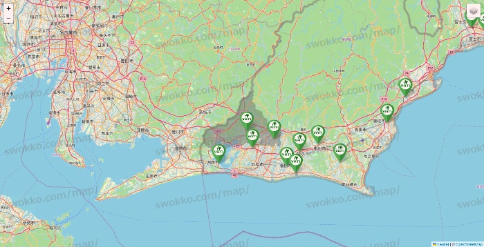 静岡県のヴァティー（VATI）の施設地図