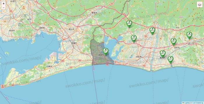 静岡県のヴァティー（VATI）の施設地図